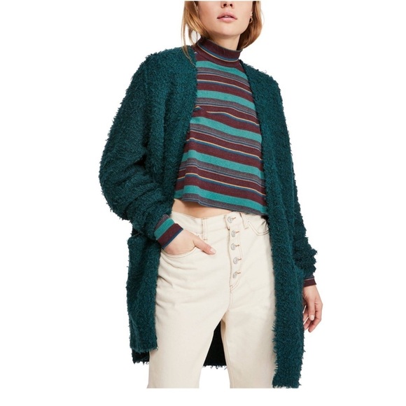 Free People Teal Cardigan - Picture 3 of 10
